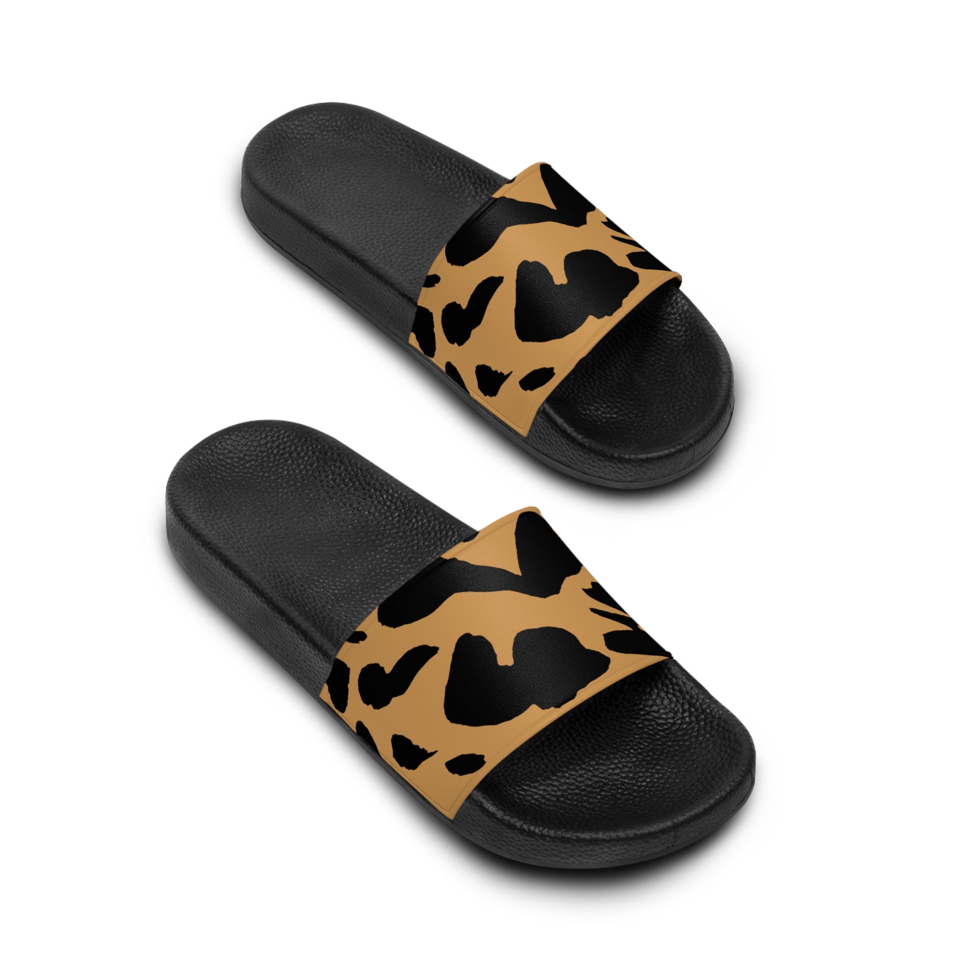 Trendy Leopard Print Slide Sandals, Relaxed Summer Footwear, Casual Slide Sandals for Men, Vacation Essentials, Poolside Wear