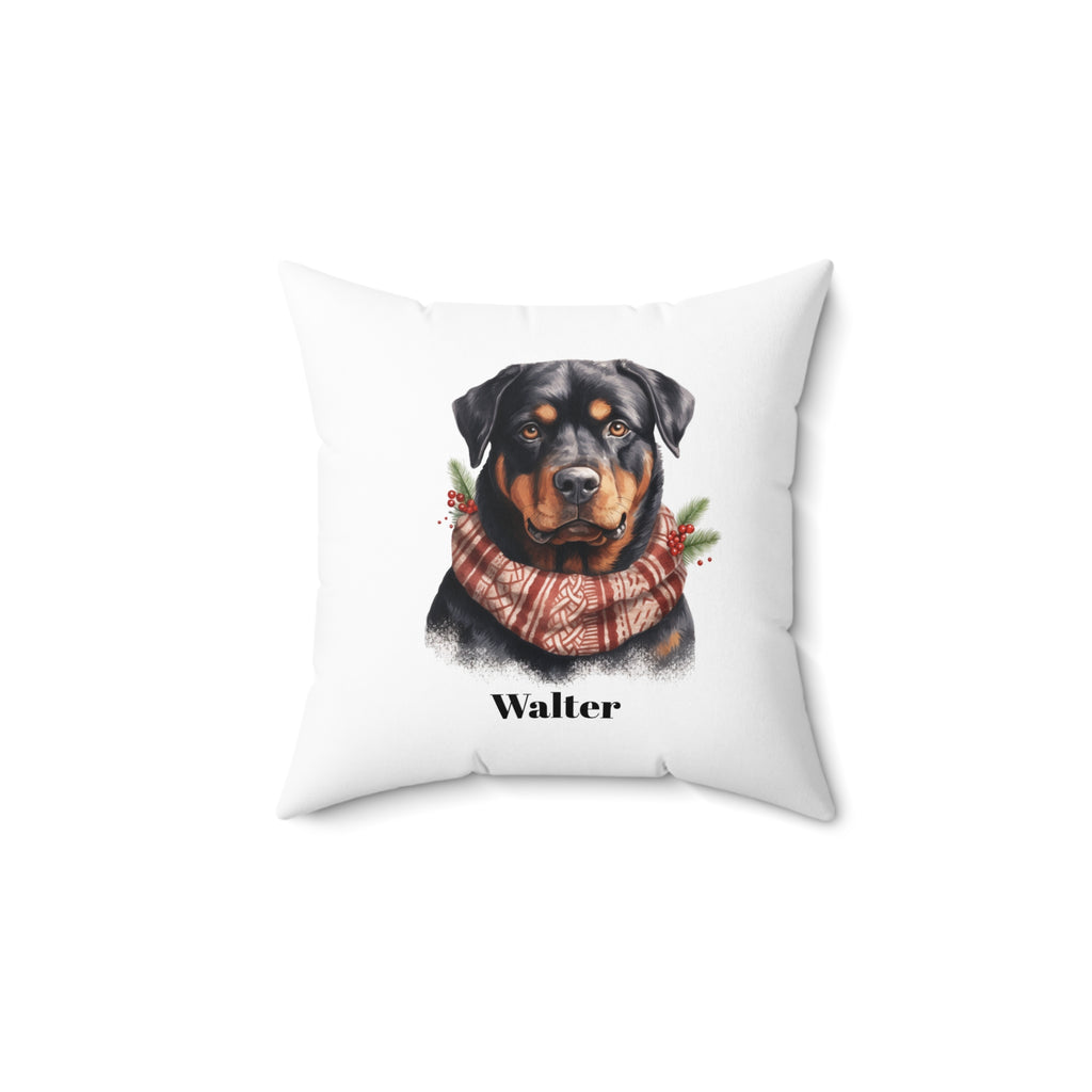Rottweiler Pillow, Personalization Available