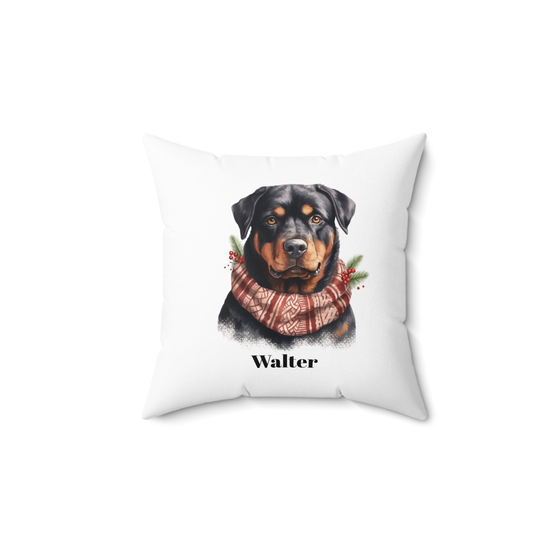 Rottweiler Pillow, Personalization Available