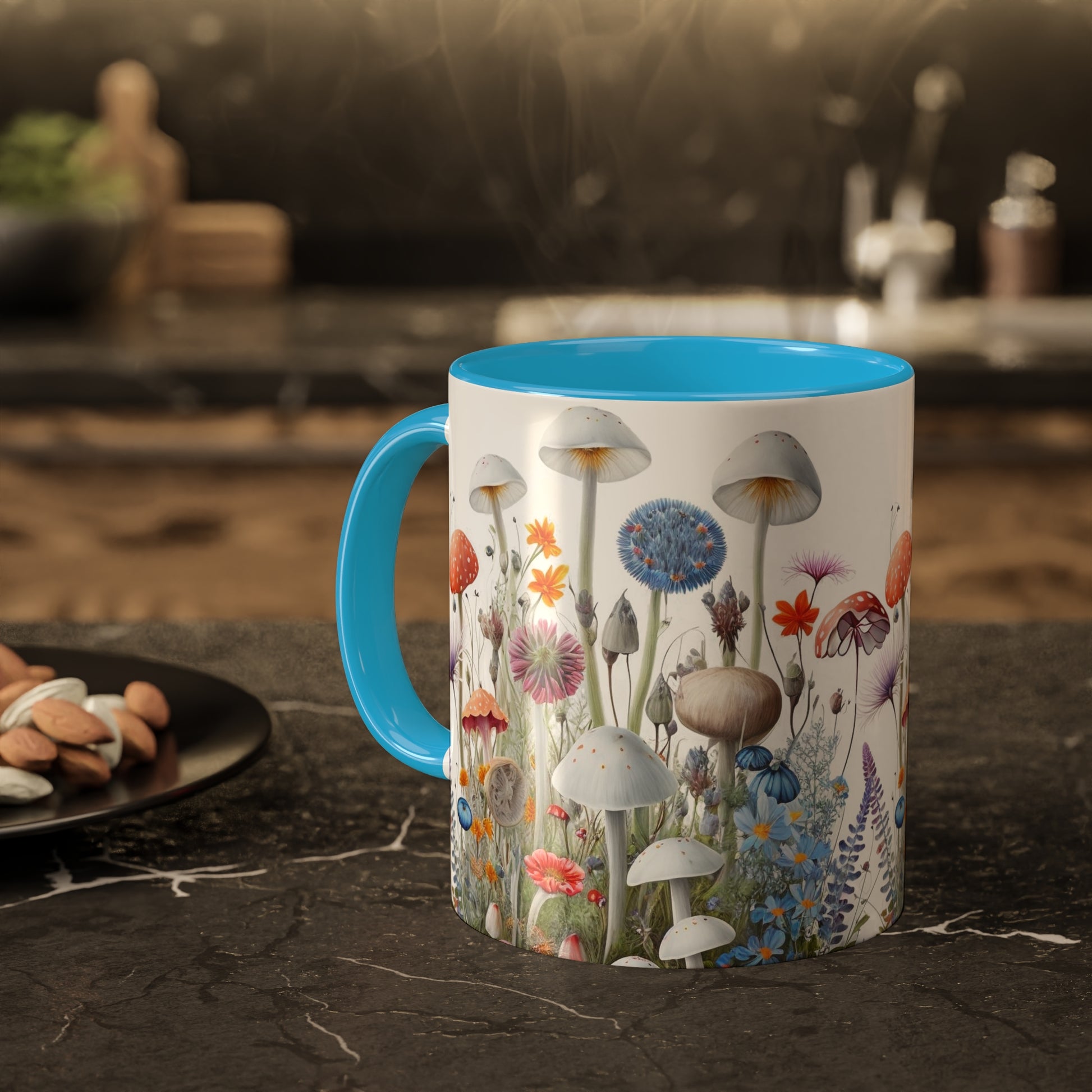 Wild Mushroom Colorful Mugs, 11oz