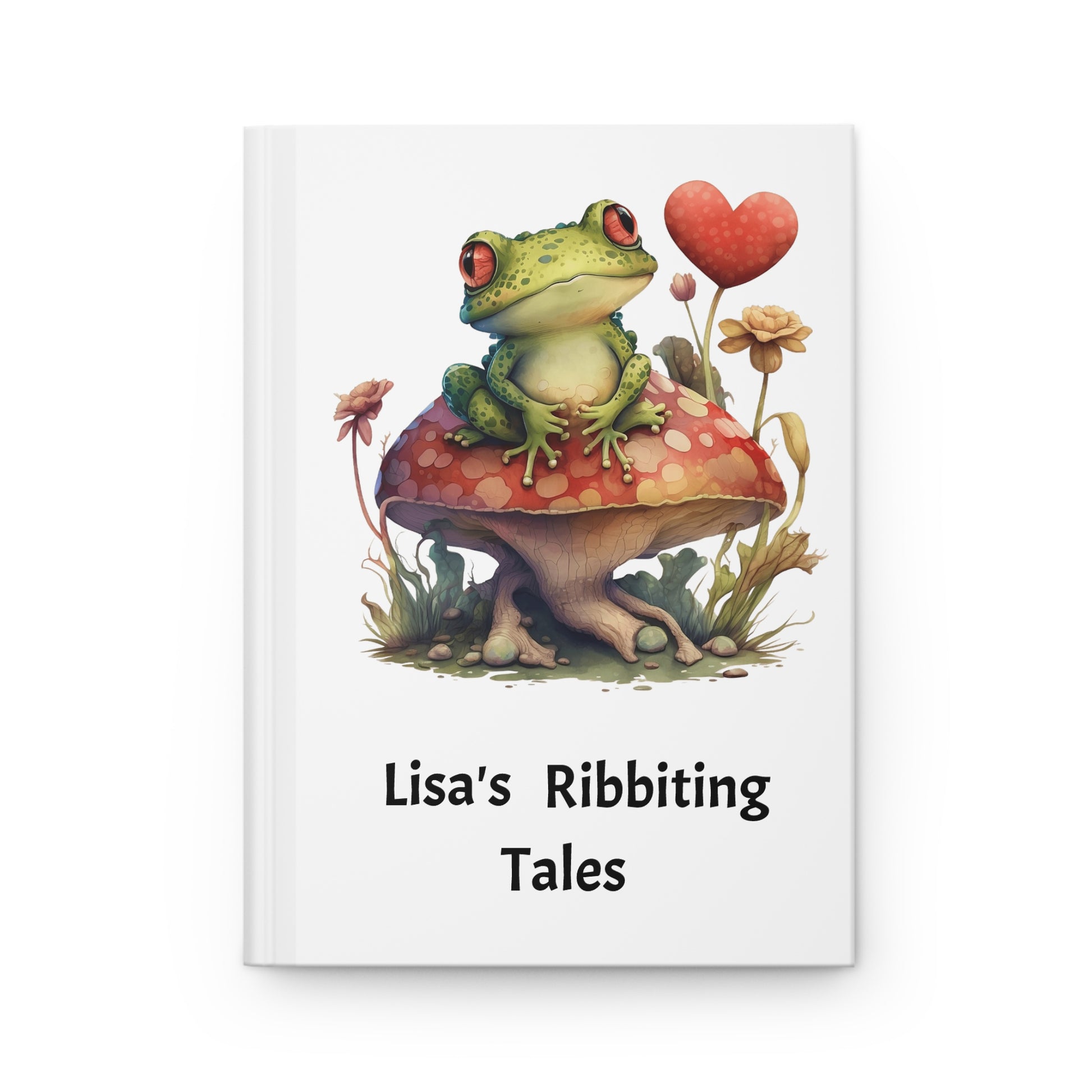 Frog-Inspired Hardcover Journal for Creative Writing, Lisa's Ribbiting Tales, Nature Lovers Journal, Gift for Kids, Journal for Students