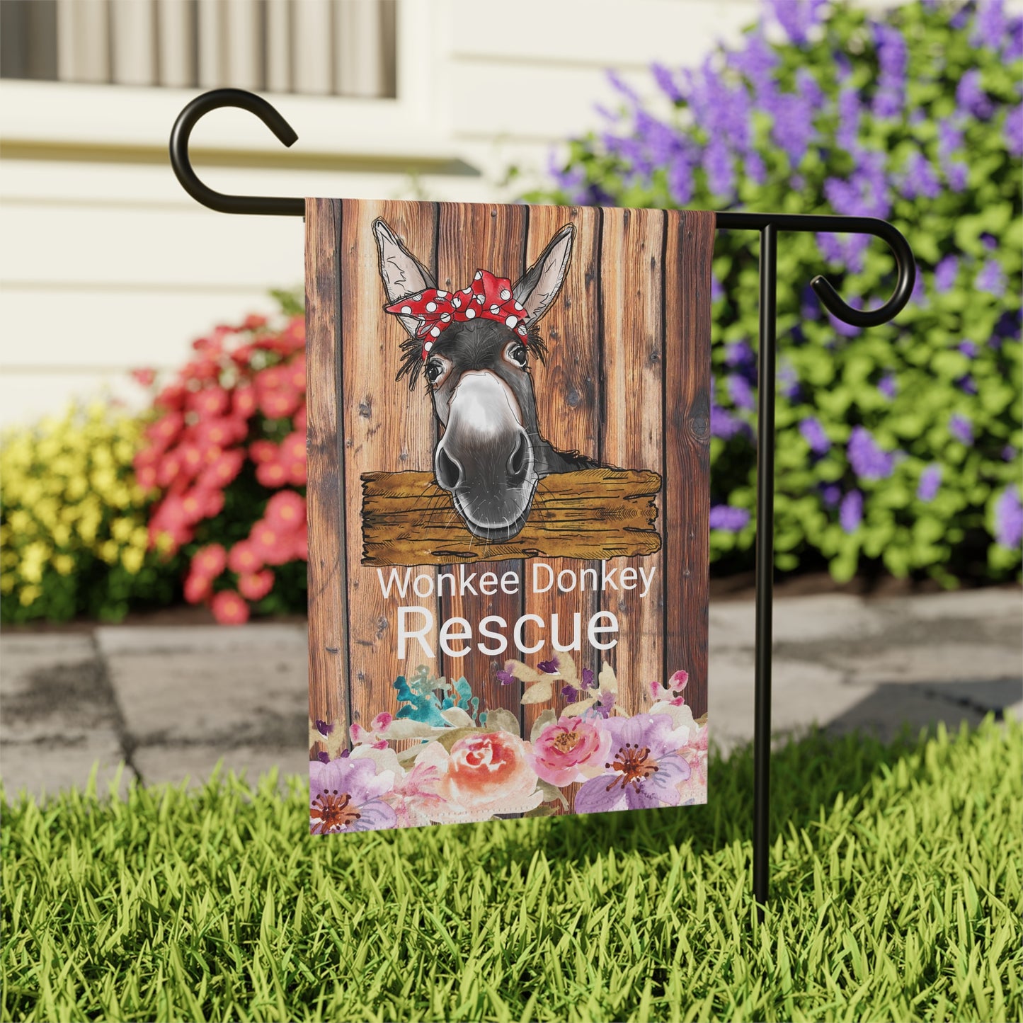 Garden Banner Personalized  Donkey Garden & House Banner
