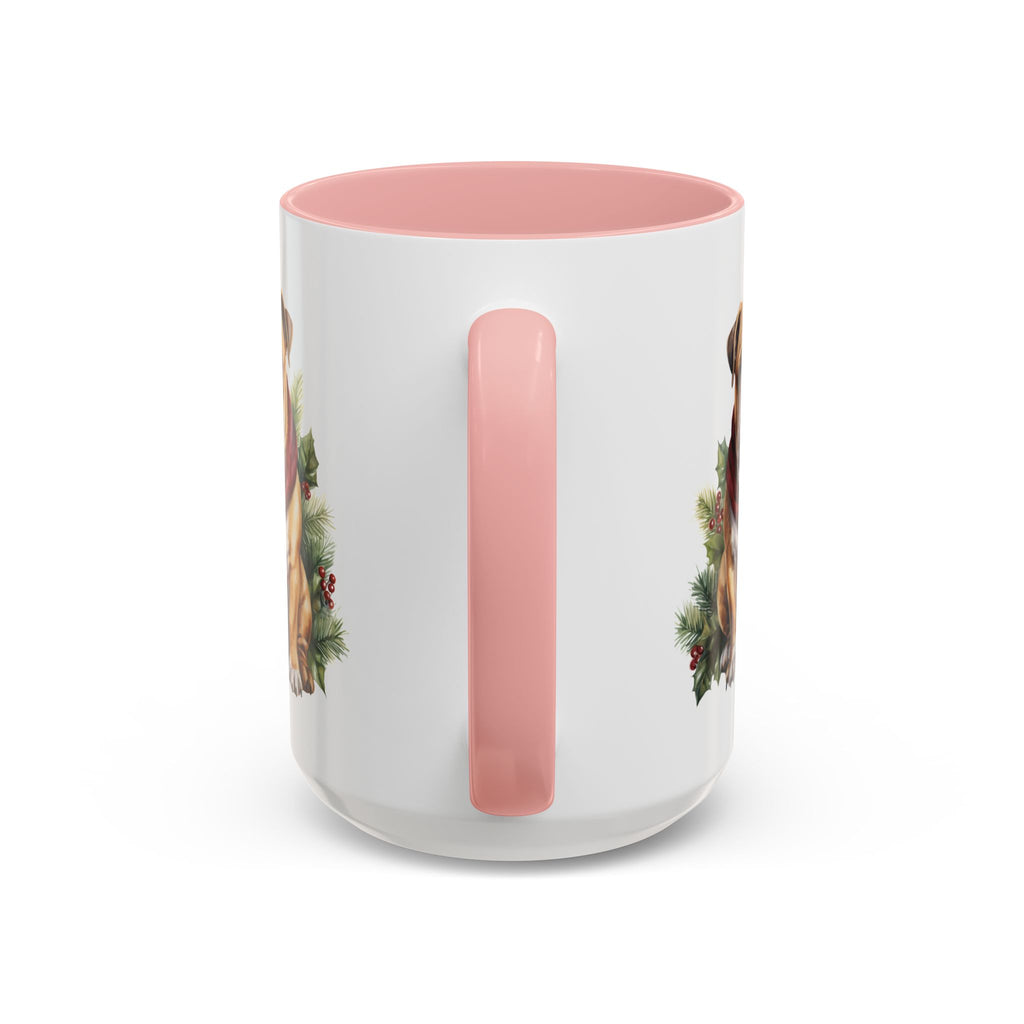 Bulldog Holiday Mug in Scarf 11oz, 15oz