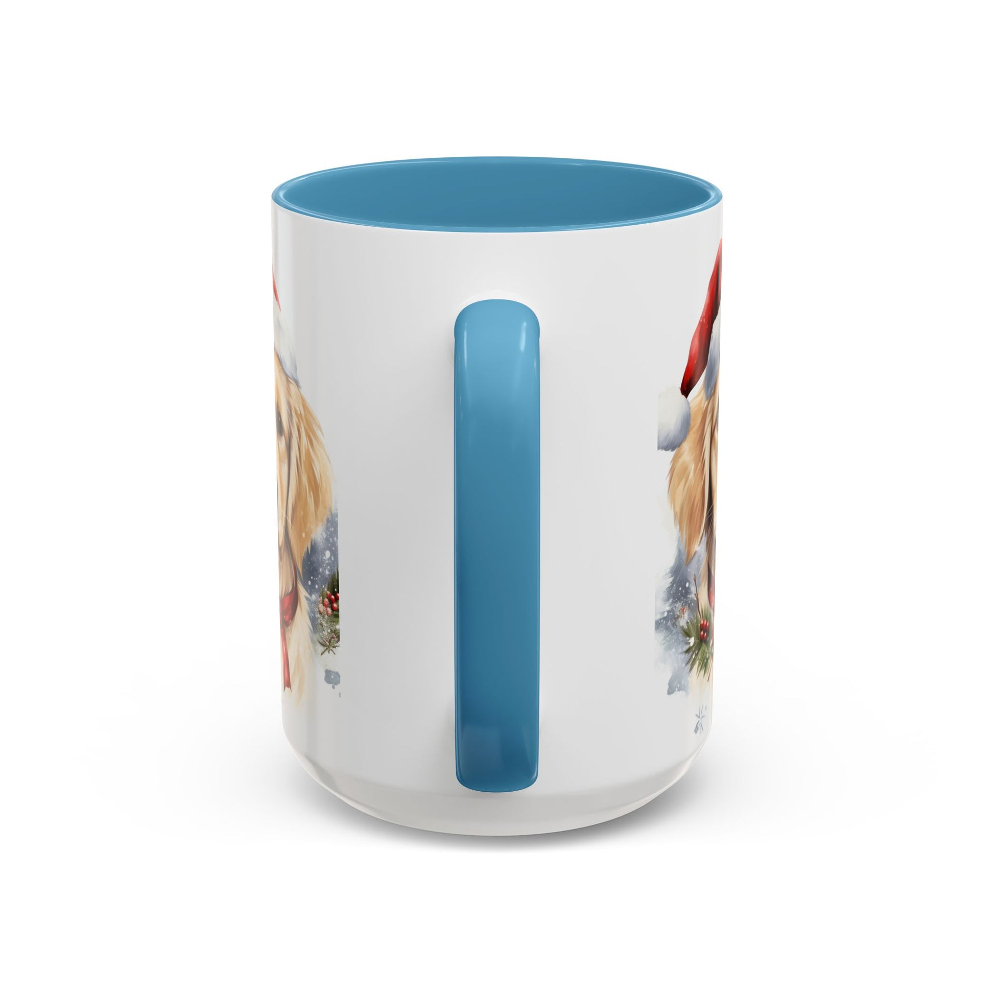Golden Retriever Christmas Mug — Festive Santa Dog Accent Coffee Cup (11/15oz)