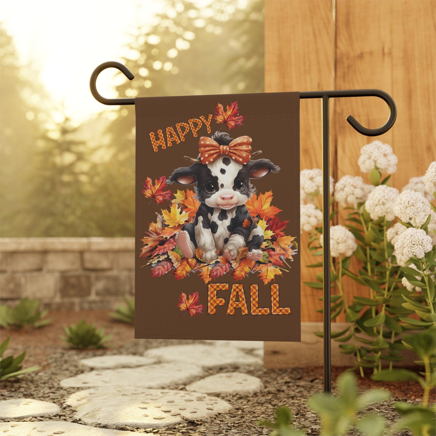 Happy Fall Cute Calf Garden & House Banner