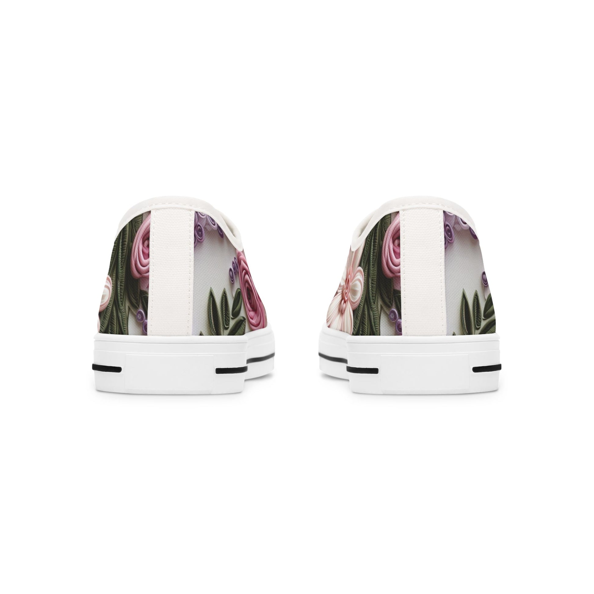 Floral Pattern Women's Low Top Sneakers Casual Footwear