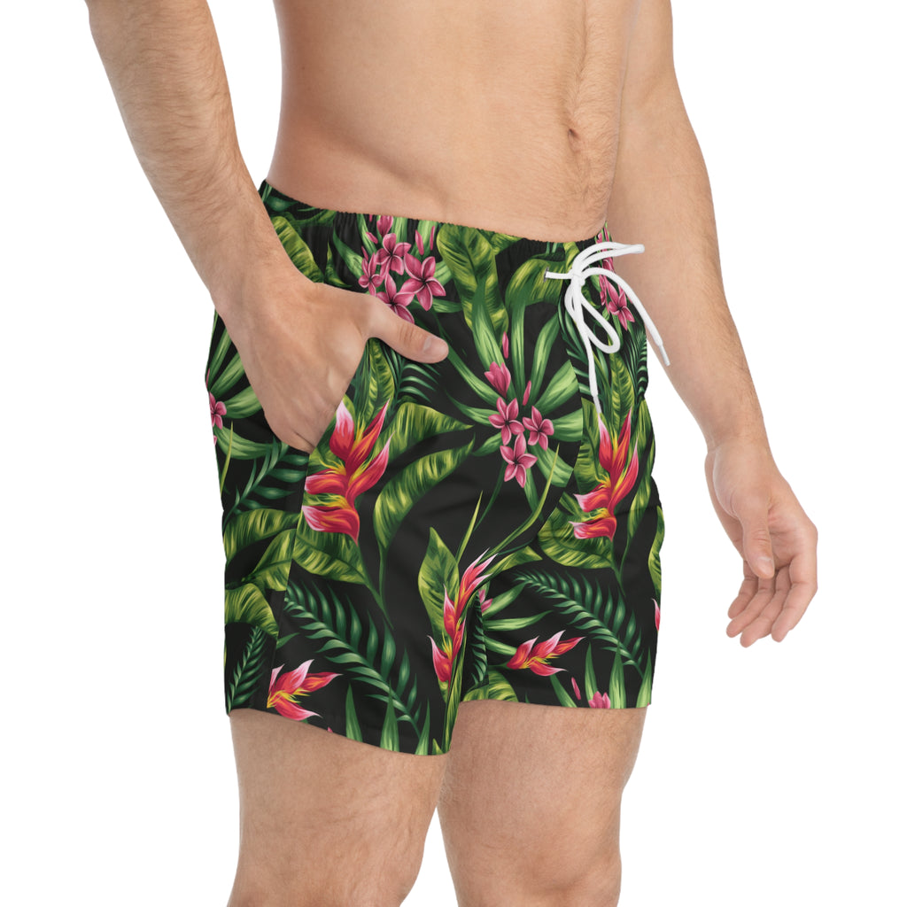 Tropical Leaves Swim Trunks