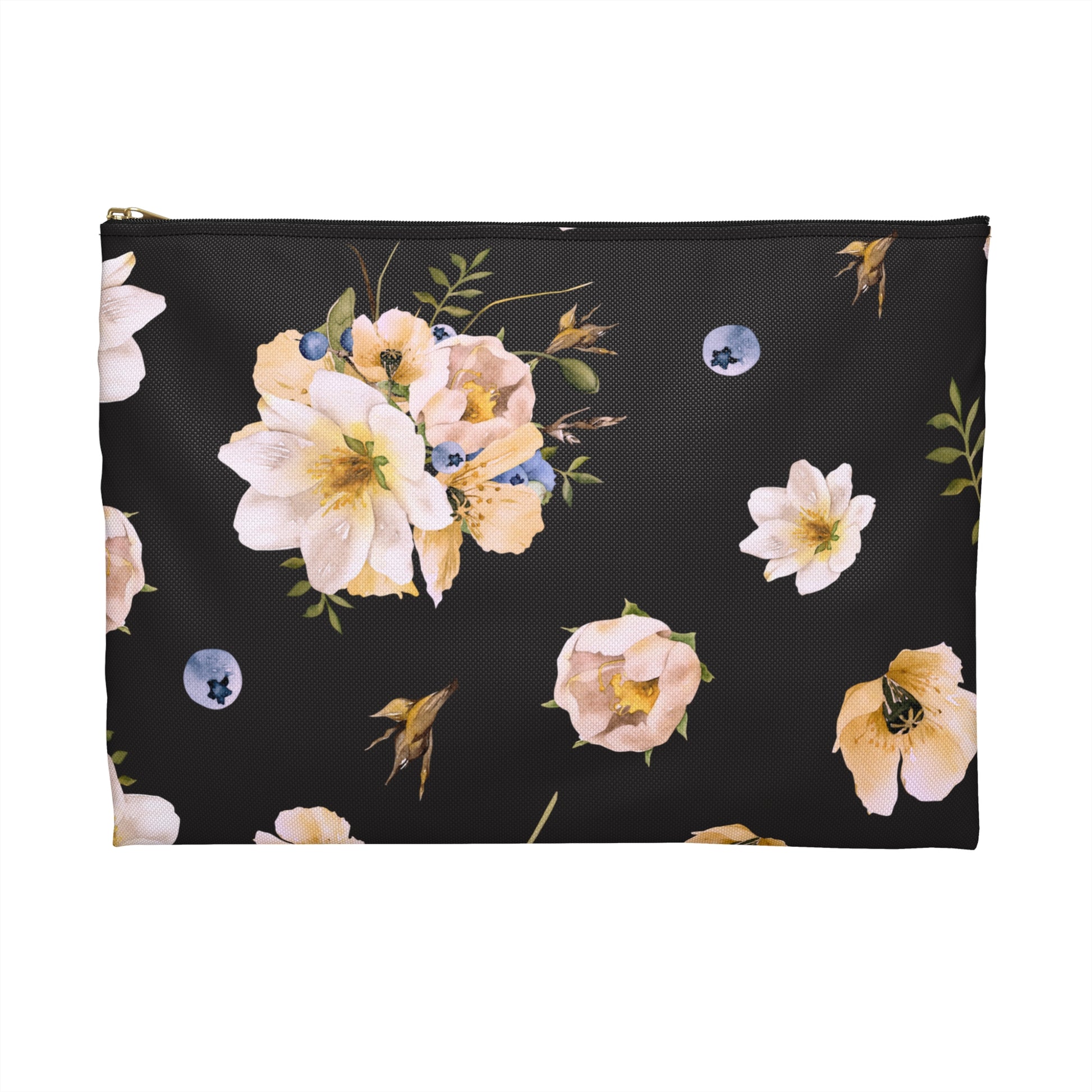 Floral black Accessory Pouch Floral Black Maker up Bag, perfect for makeup and essentials storage, stylish and functional.