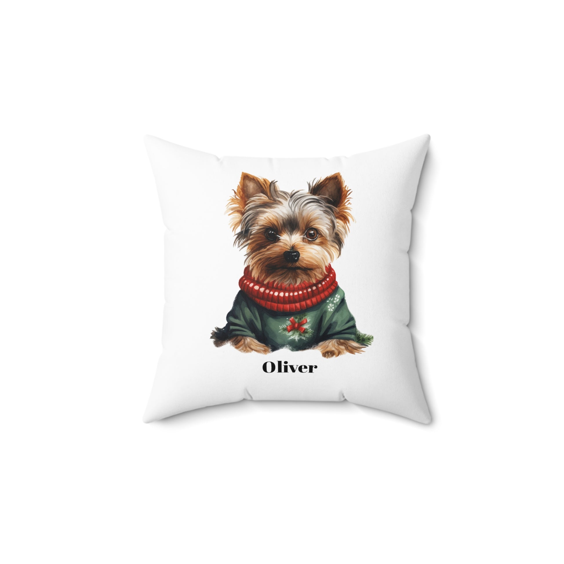 Yorkie Dog Pillow, Custom Pet Pillow Personalization Available
