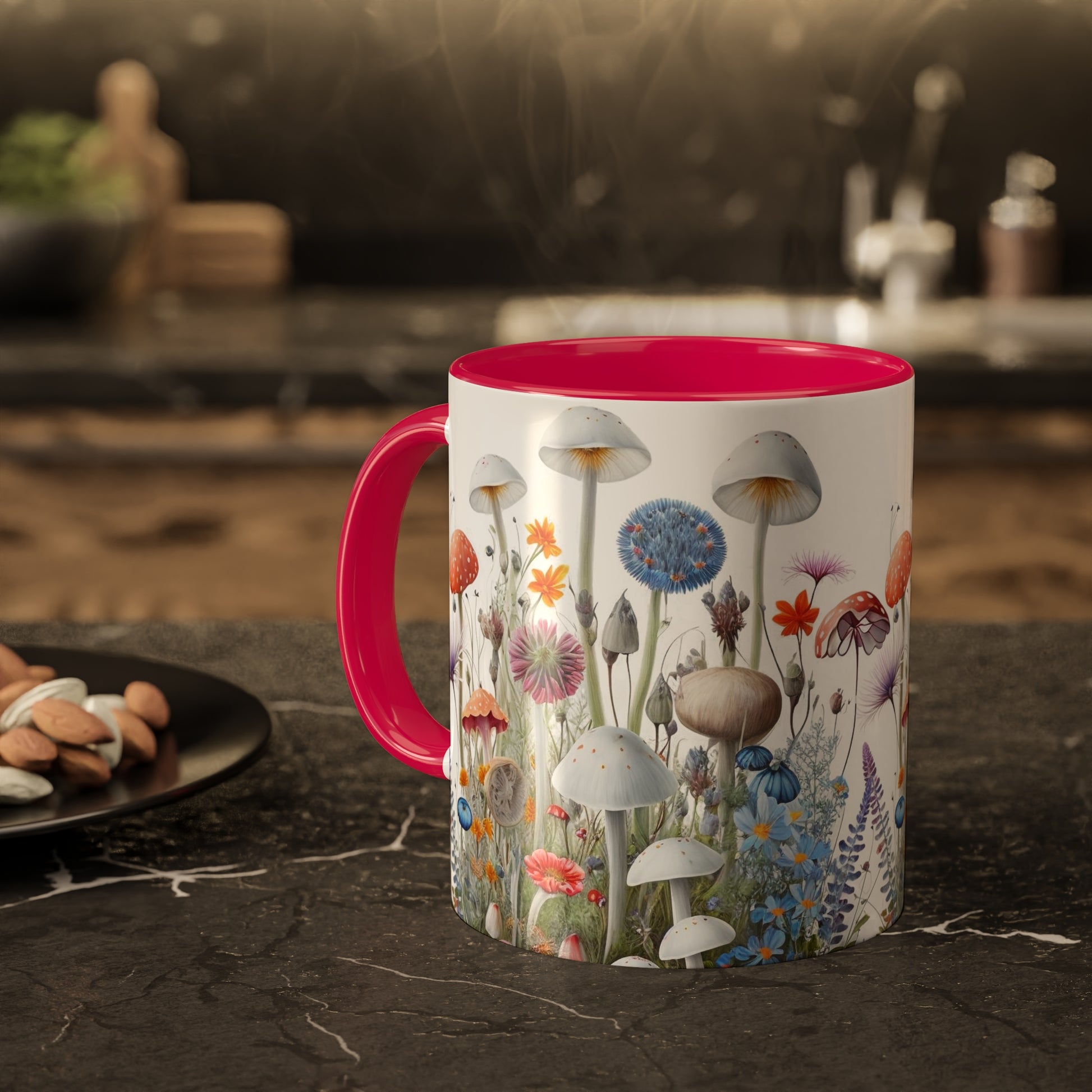 Wild Mushroom Colorful Mugs, 11oz