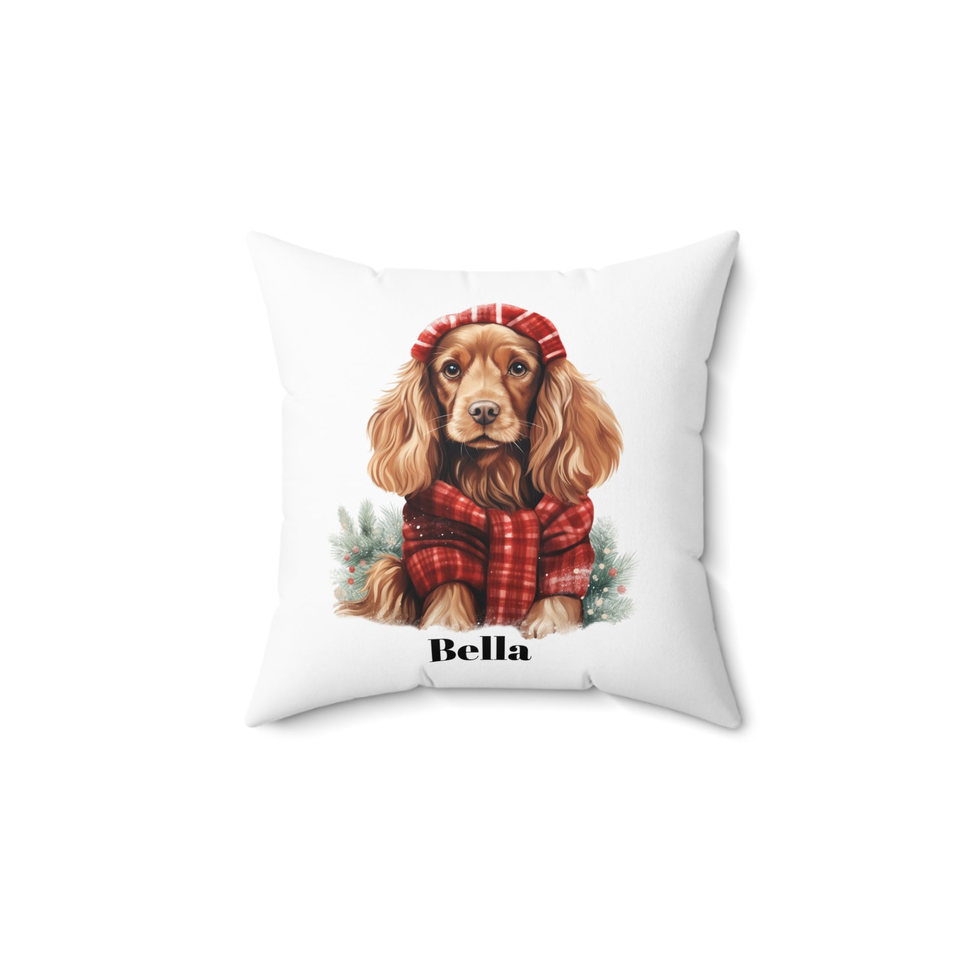 Dog Pillow, Cocker Spaniel Pet Decor, Personalization Available.
