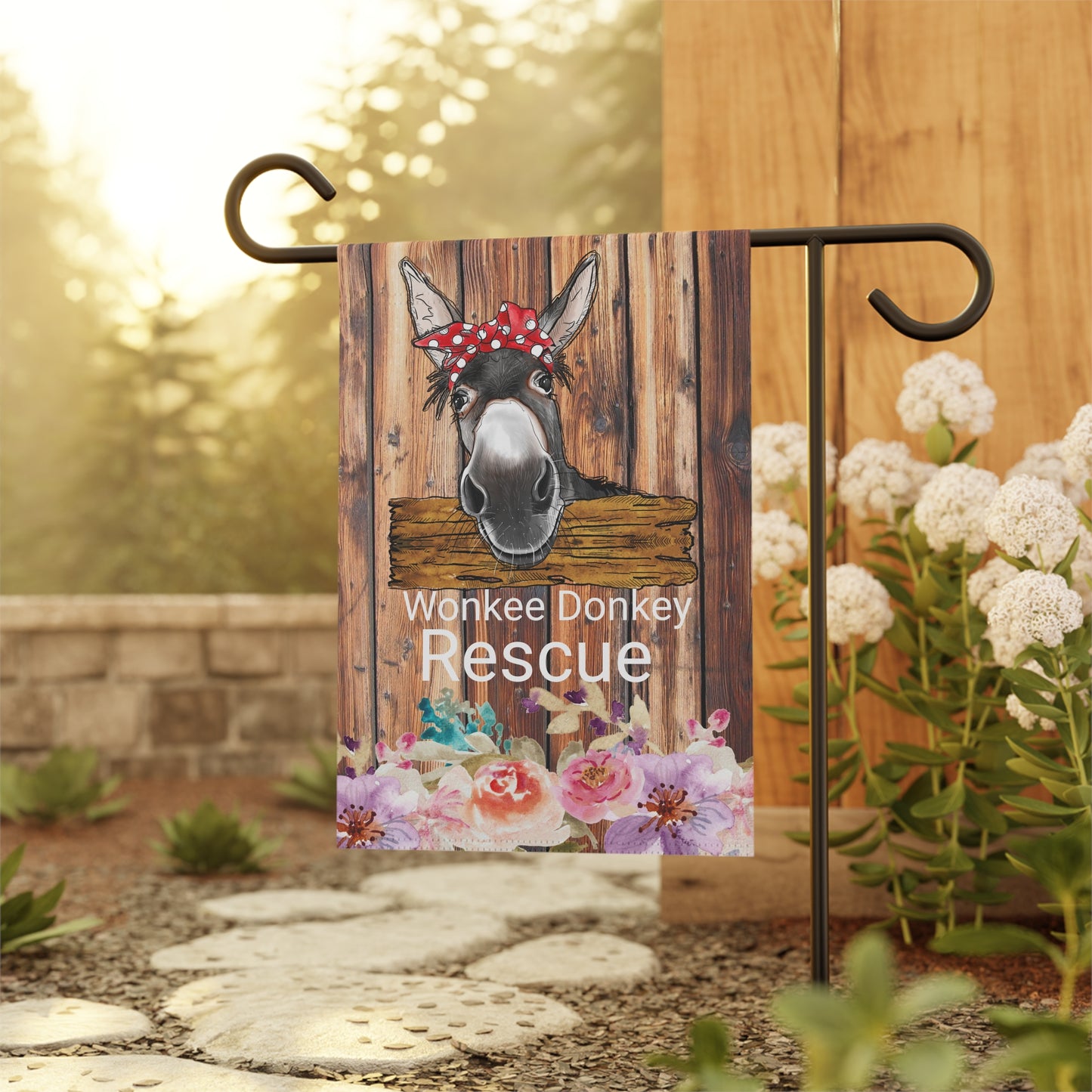Garden Banner Personalized  Donkey Garden & House Banner