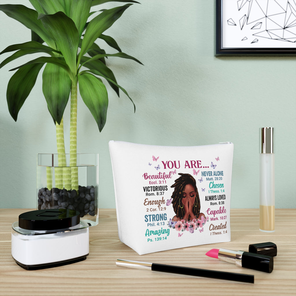 Cotton Inspirational Cosmetic Bag
