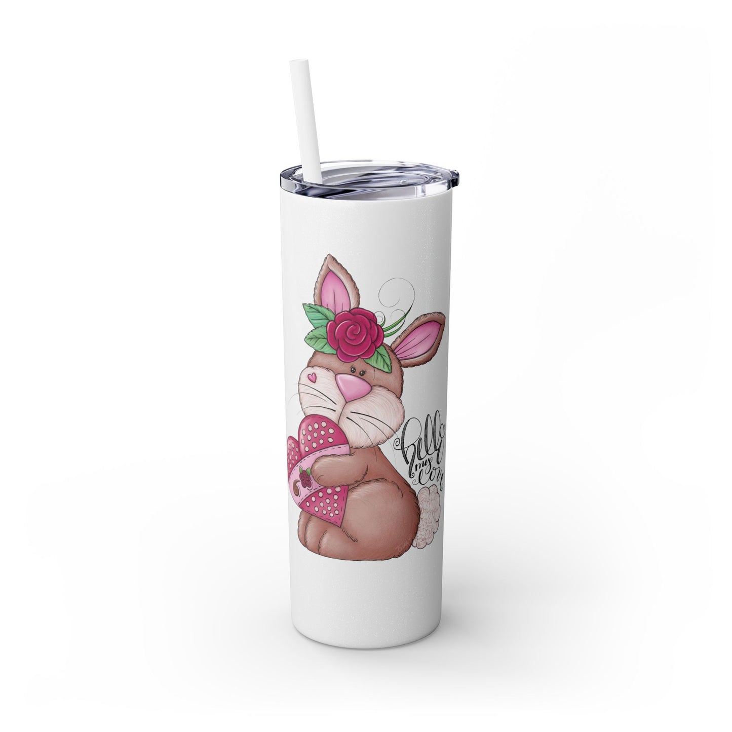 Bunny Tumbler, 20 oz Tumbler with Straw