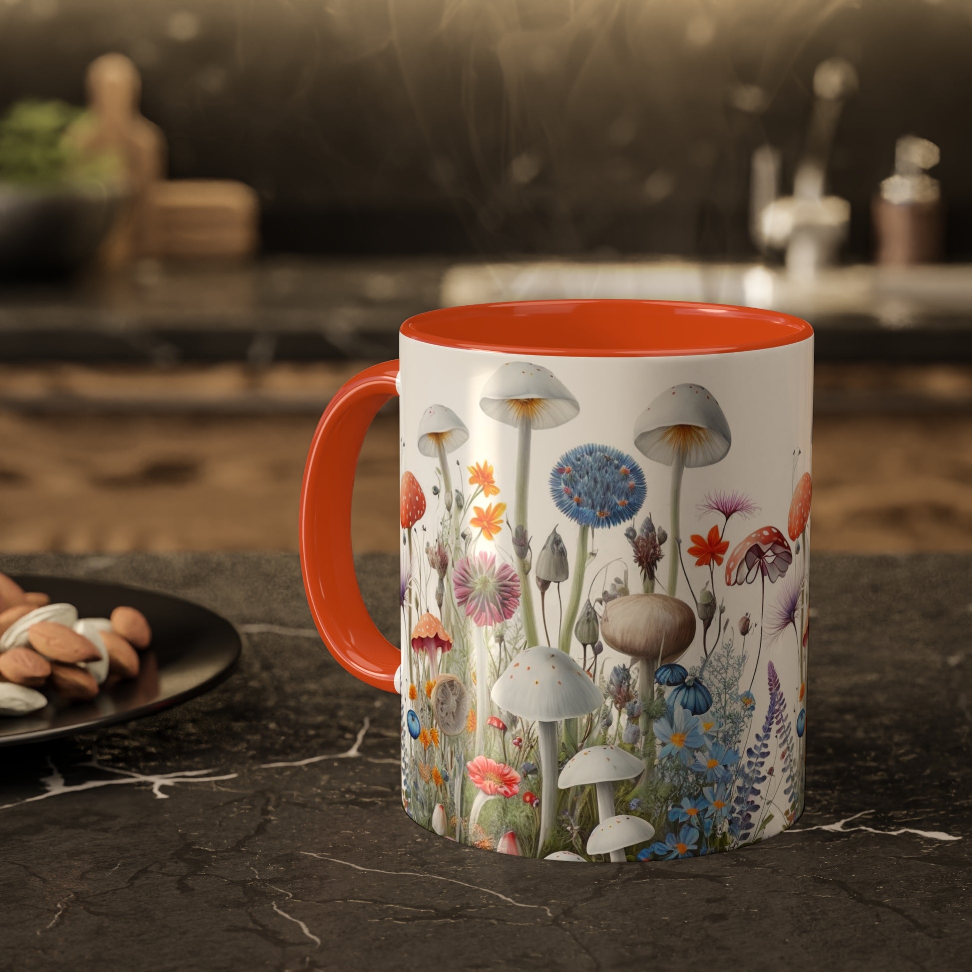 Wild Mushroom Colorful Mugs, 11oz