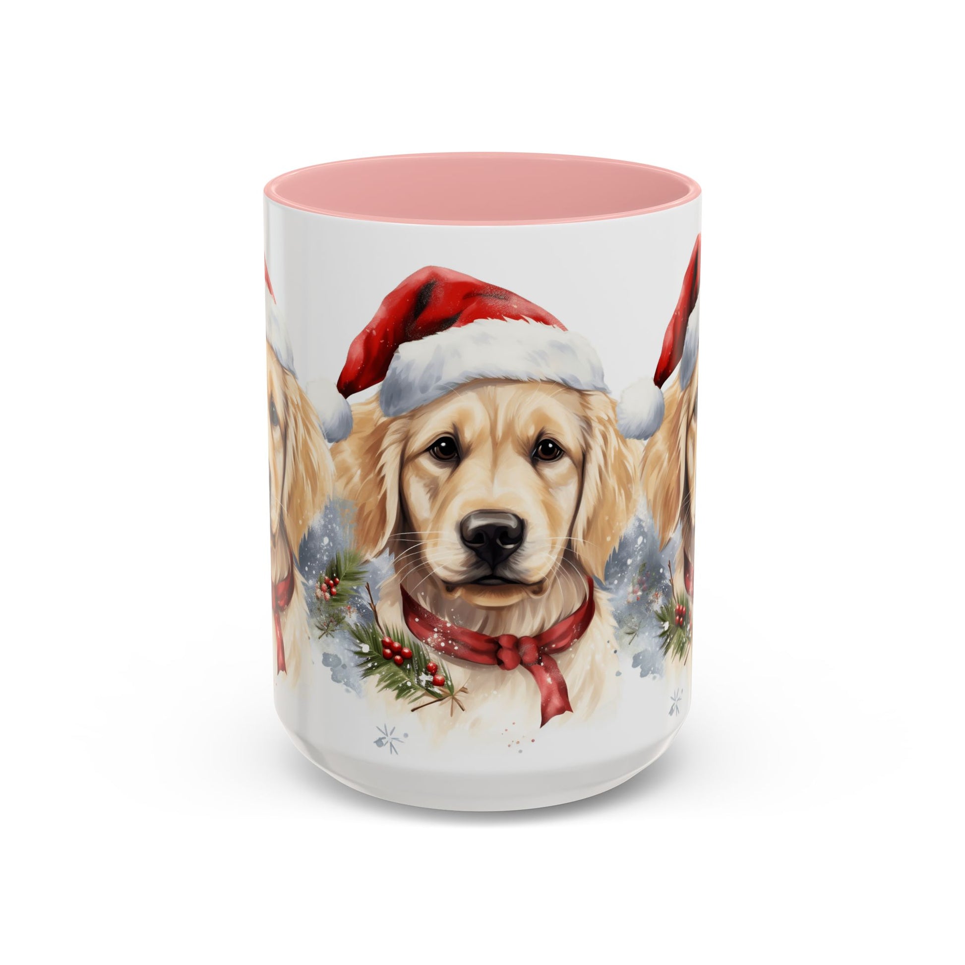 Golden Retriever Christmas Mug — Festive Santa Dog Accent Coffee Cup (11/15oz)