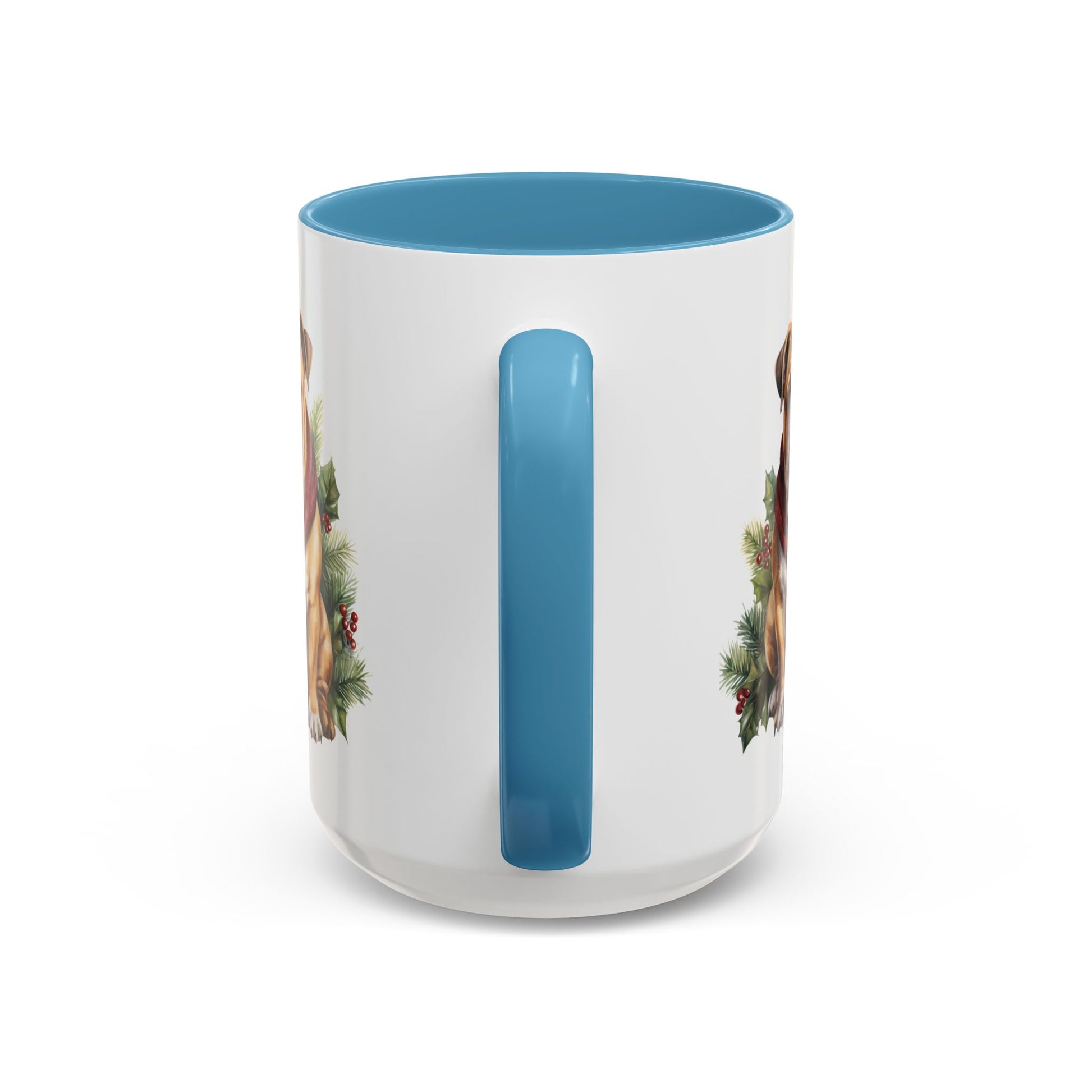 Bulldog Holiday Mug in Scarf 11oz, 15oz
