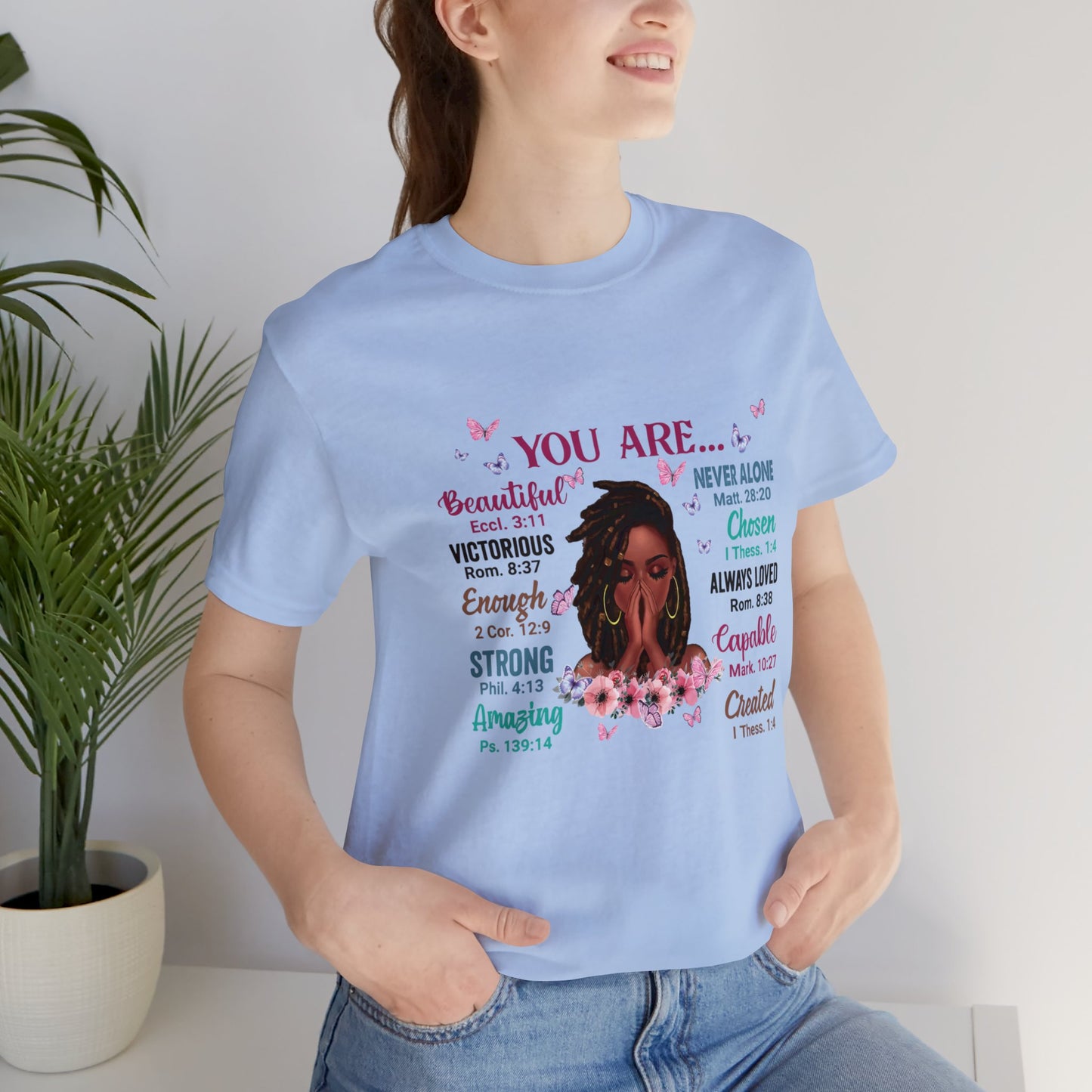 You Are Black Girl, Bible Verses Jersey Short Sleeve Tee
