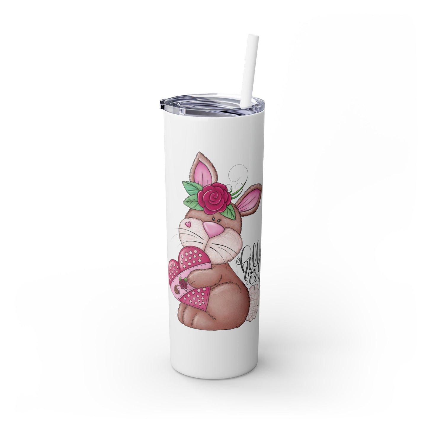 Bunny Tumbler, 20 oz Tumbler with Straw