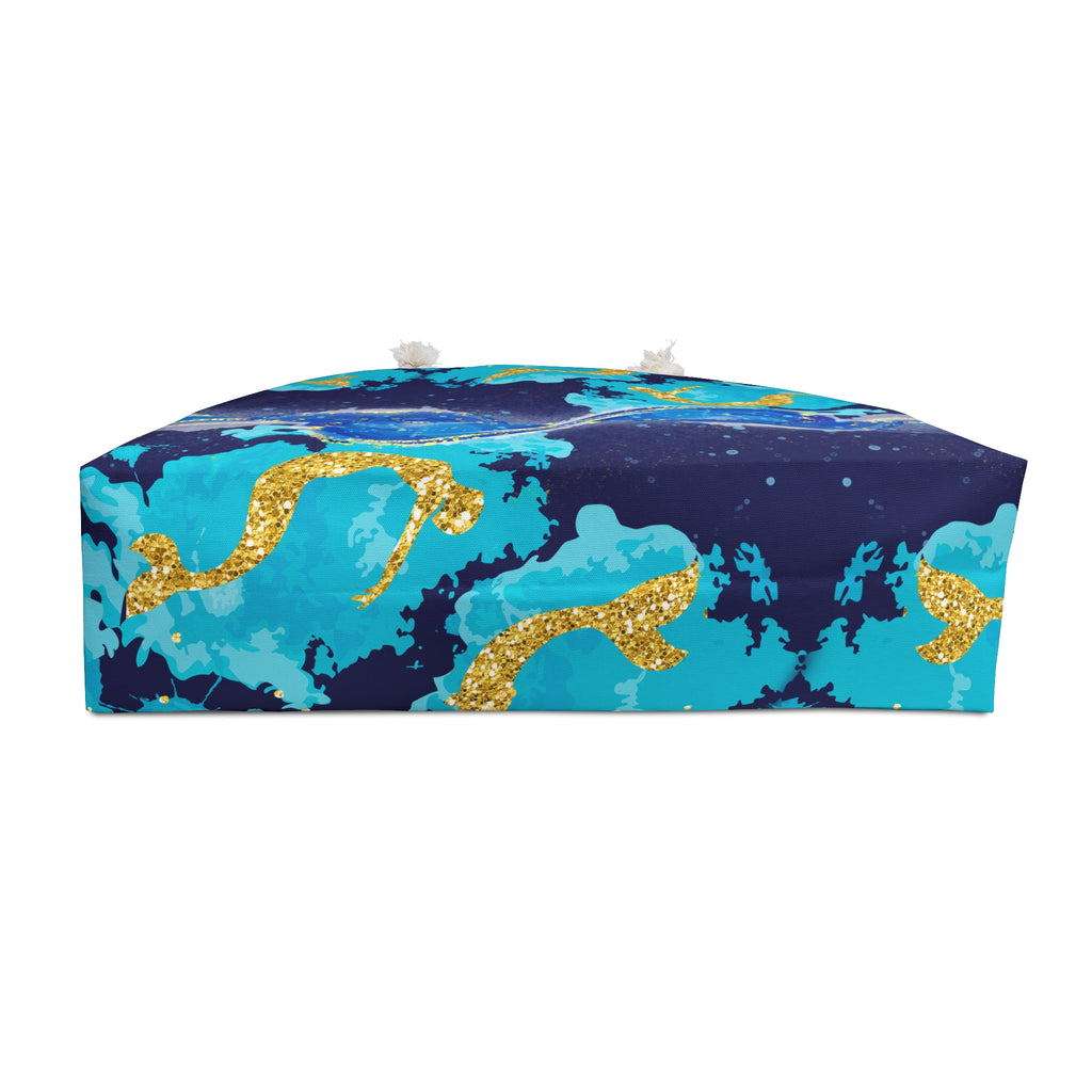 Mermaid Turquoise Gold Weekender Bag