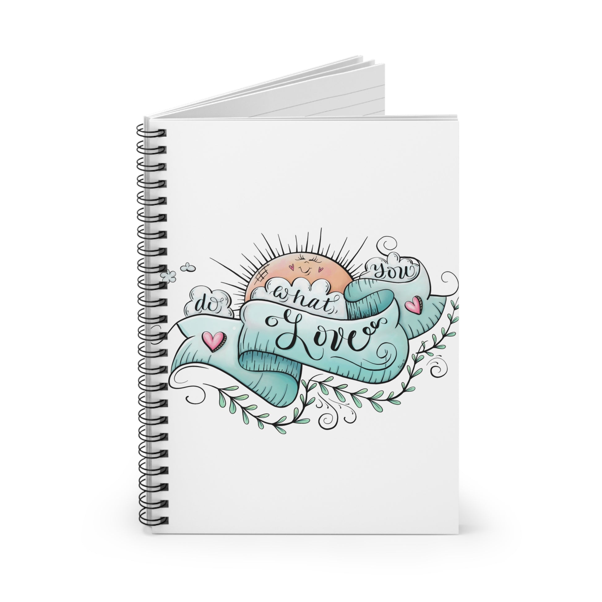 Spiral Notebook - Ruled Line with Do What You Love Design