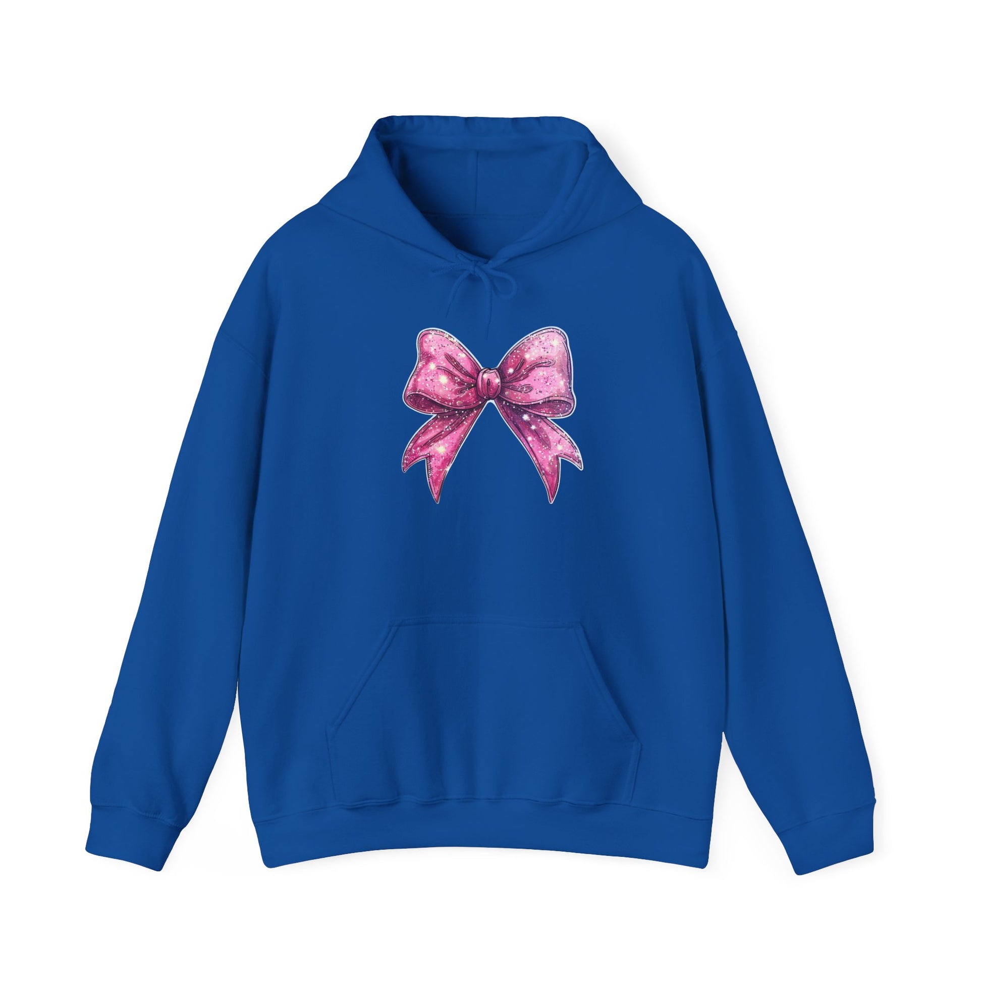 Chic Pink Bow Hoodie - Cozy Fashion, Inspirational Gift, Everyday Wear, Holiday Sweatshirt, Cute Casual Apparel