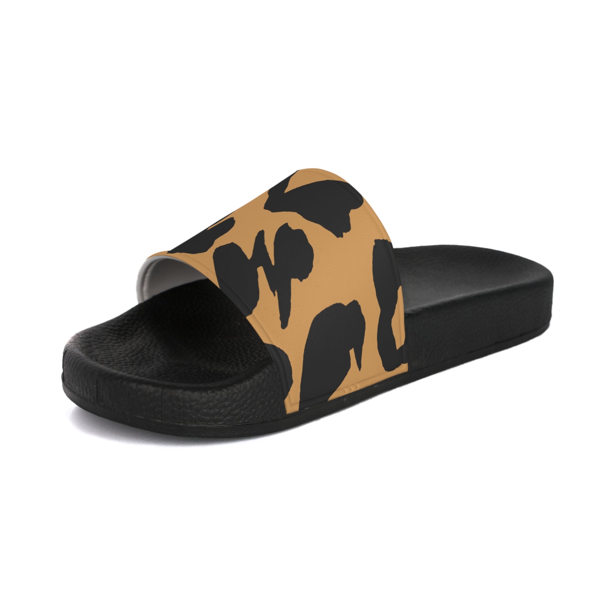 Trendy Leopard Print Slide Sandals, Relaxed Summer Footwear, Casual Slide Sandals for Men, Vacation Essentials, Poolside Wear