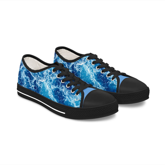 Summer Women's Sneakers, Low Top Shoes, Canvas Footwear for Her, Casual Lace-Up Flats