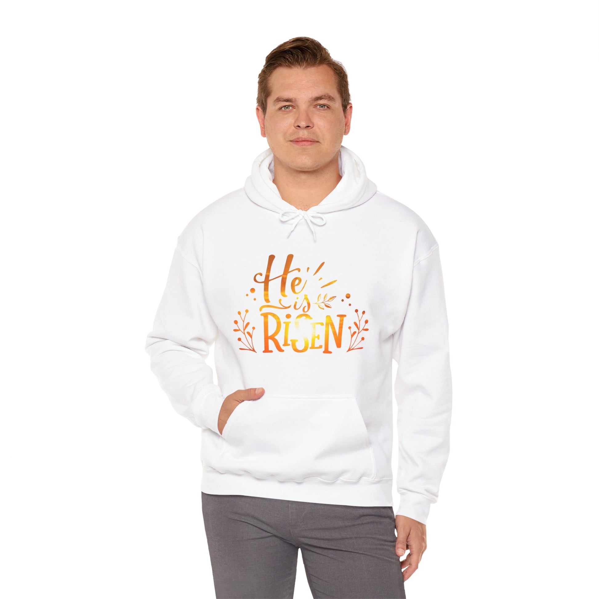 Christian Hooded Sweatshirt He Is Risen Jesus TShirt