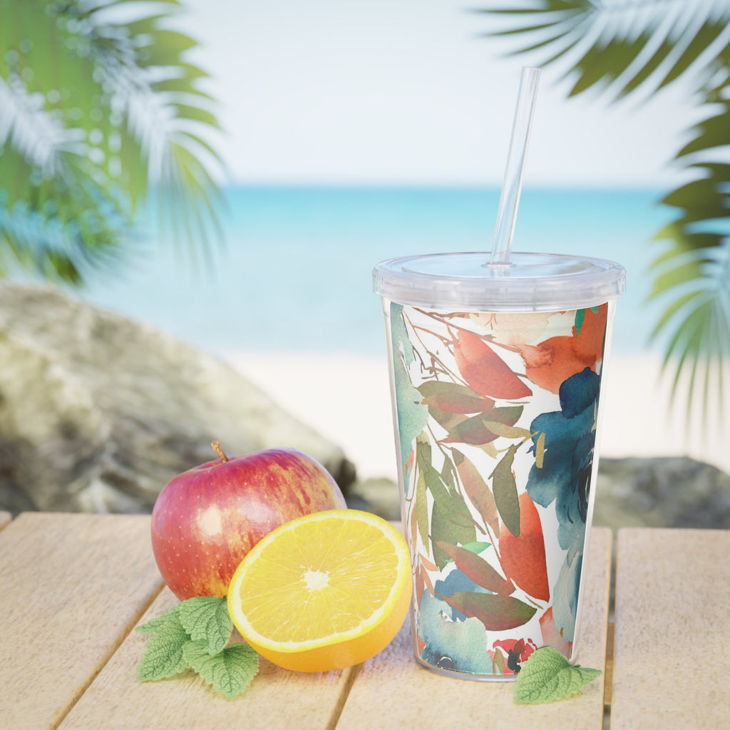 Watercolor Summer Flowers Tumbler