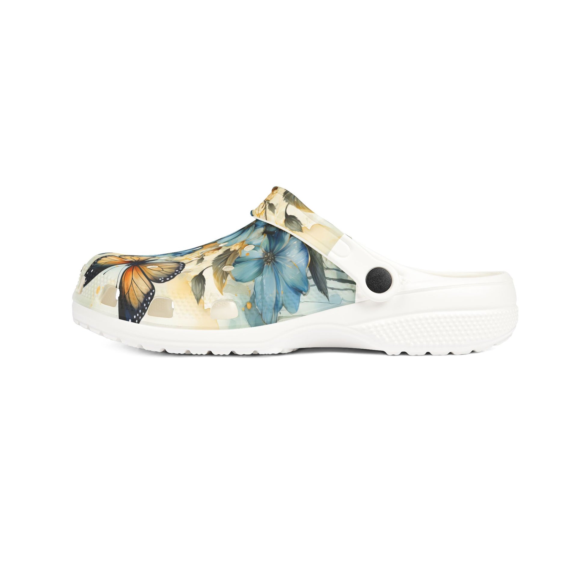 Floral Butterfly EVA Foam Clogs, Garden Party, Casual Slip-Ons