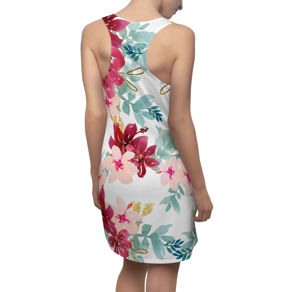 Women's Flowered  Racerback Dress