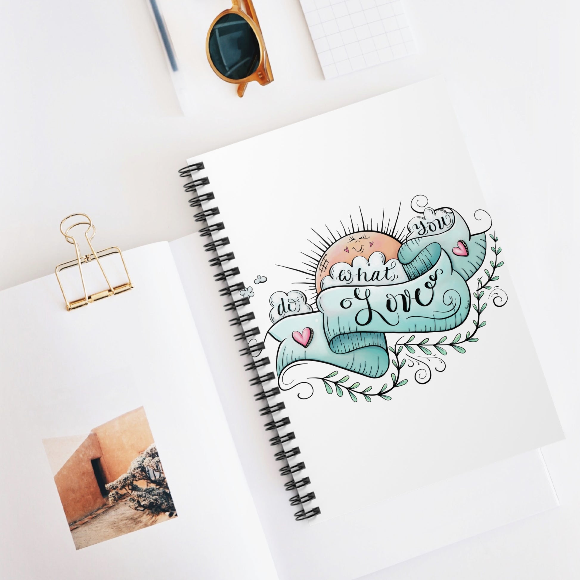 Spiral Notebook - Ruled Line with Do What You Love Design