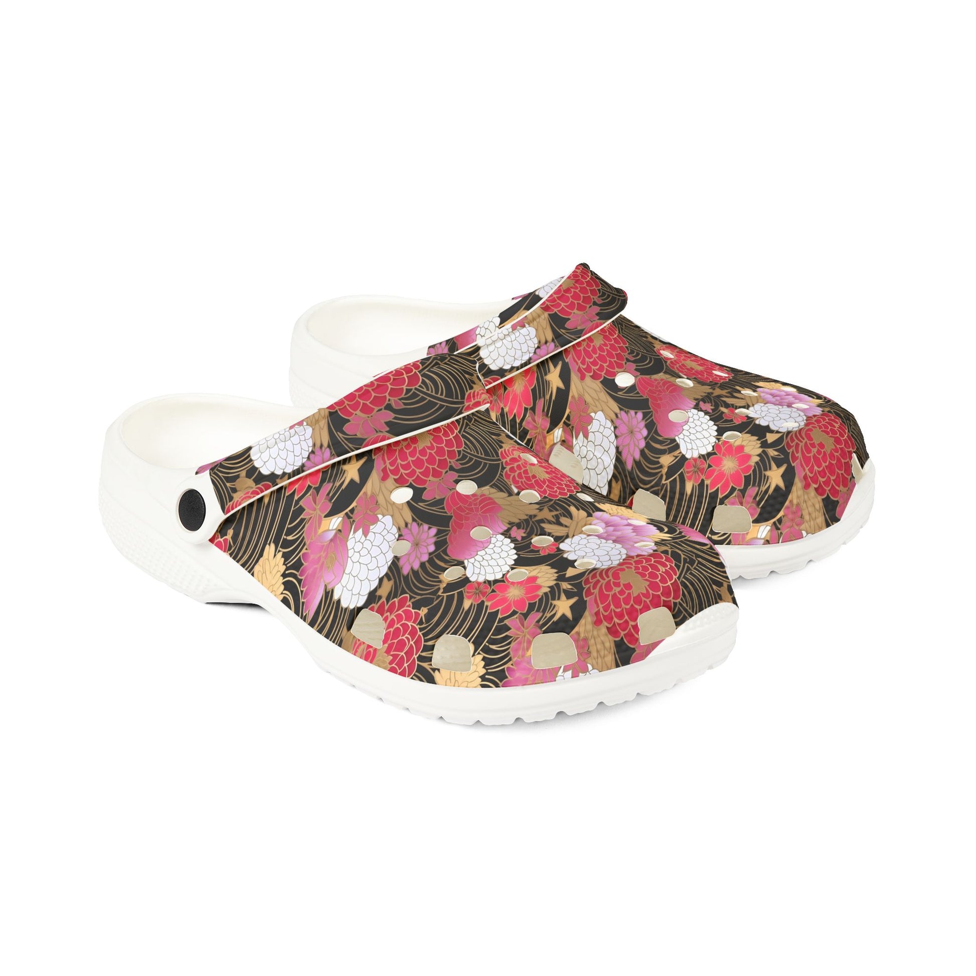 Comfortable Garden Shoes, Slip-On Japanese Chiyogami Design
