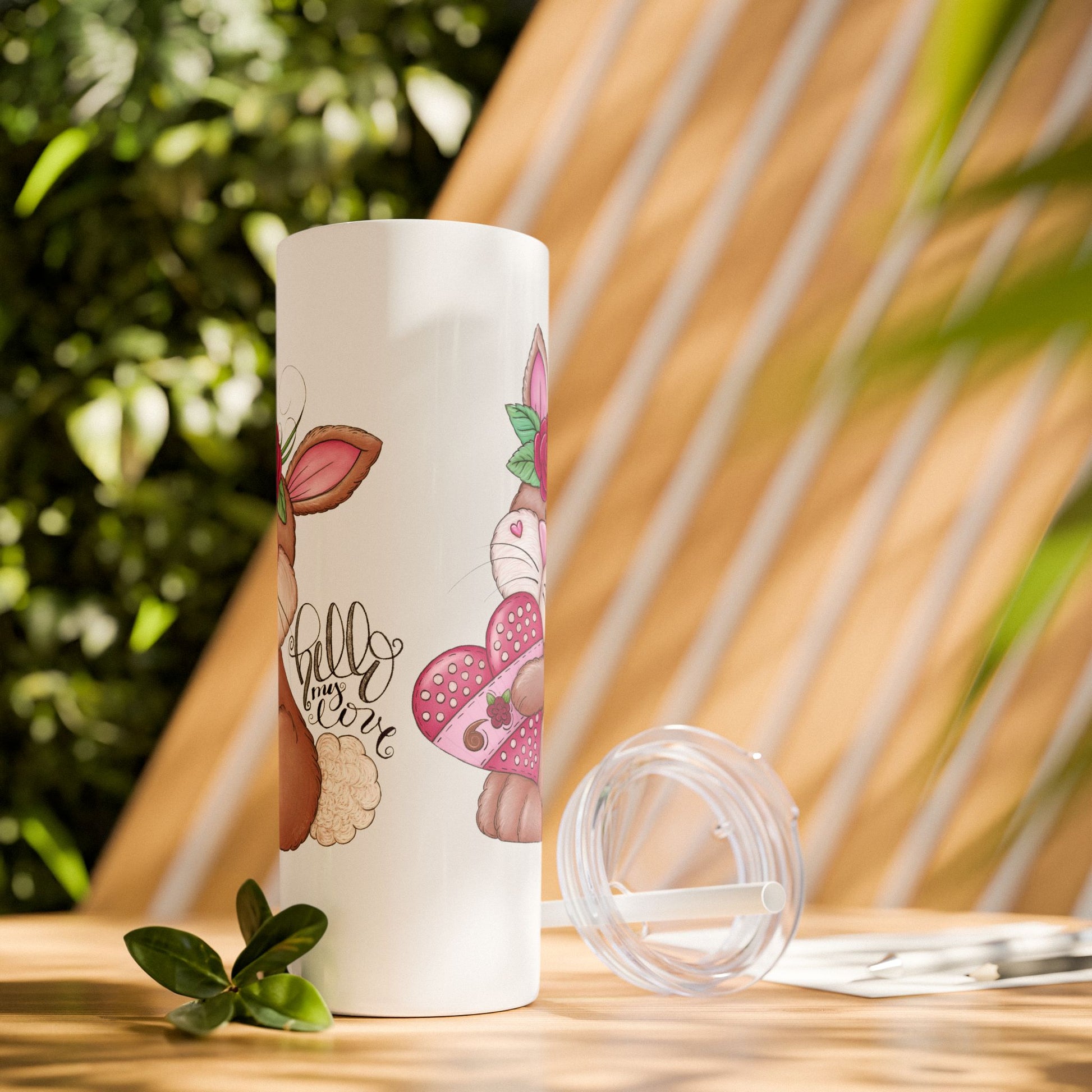 Bunny Tumbler, 20 oz Tumbler with Straw