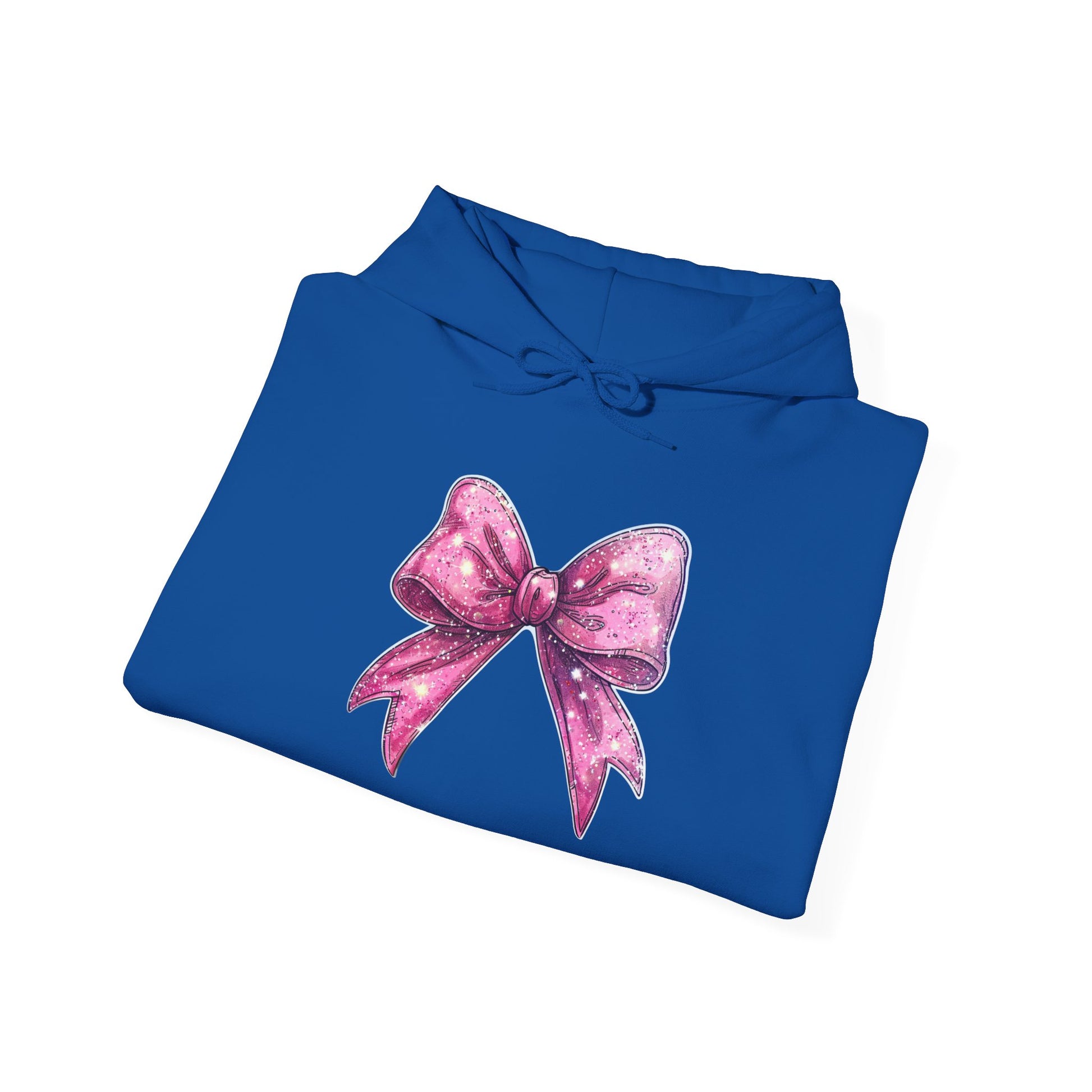 Chic Pink Bow Hoodie - Cozy Fashion, Inspirational Gift, Everyday Wear, Holiday Sweatshirt, Cute Casual Apparel