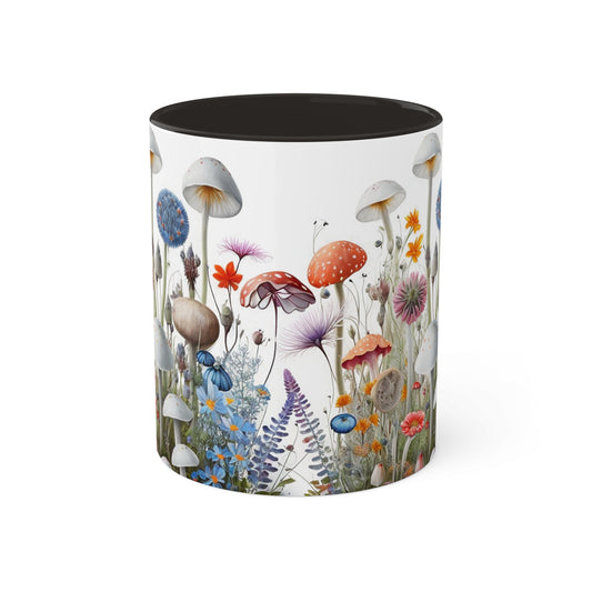 Wild Mushroom Colorful Mugs, 11oz