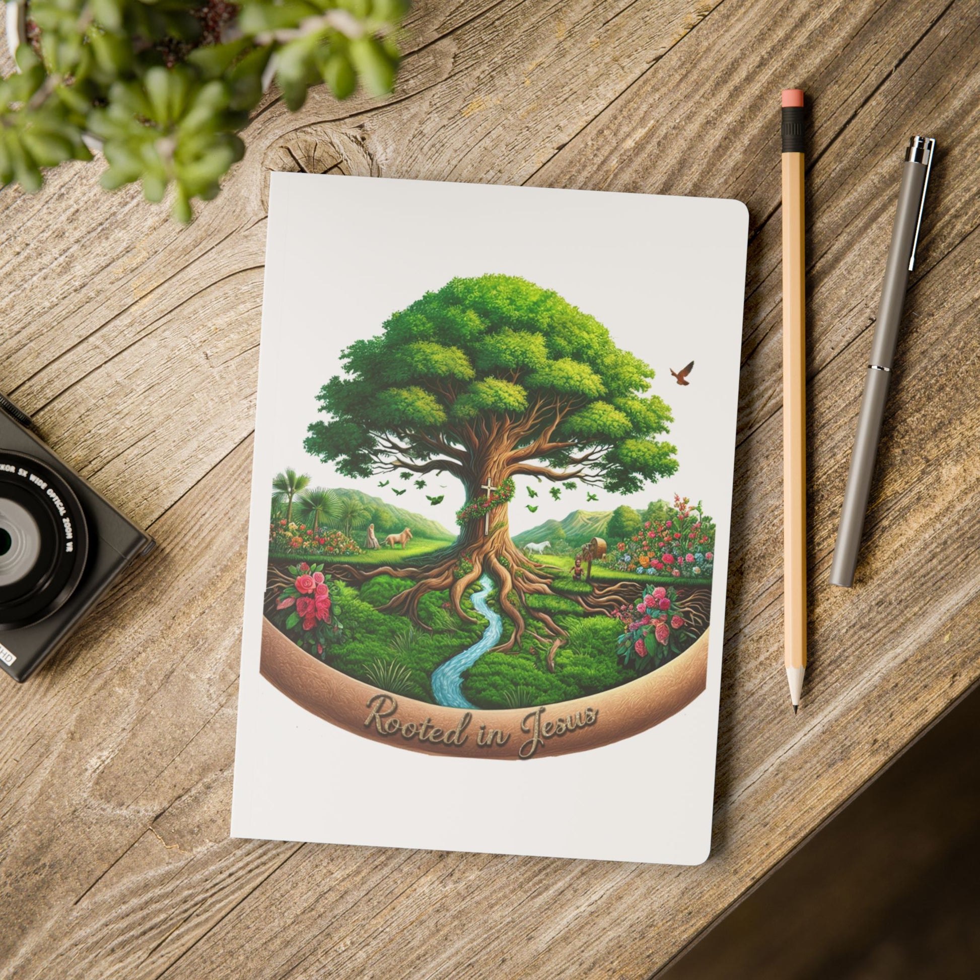 Rooted in Jesus Softcover Journal - Inspirational Writing, Daily Planner, Nature Journal, Gift for Christians, Prayer Journal, [...]