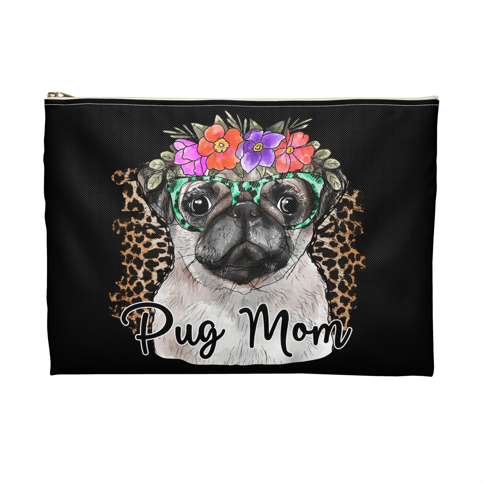 Cute Pug Mom Accessory Pouch Make Up Bag