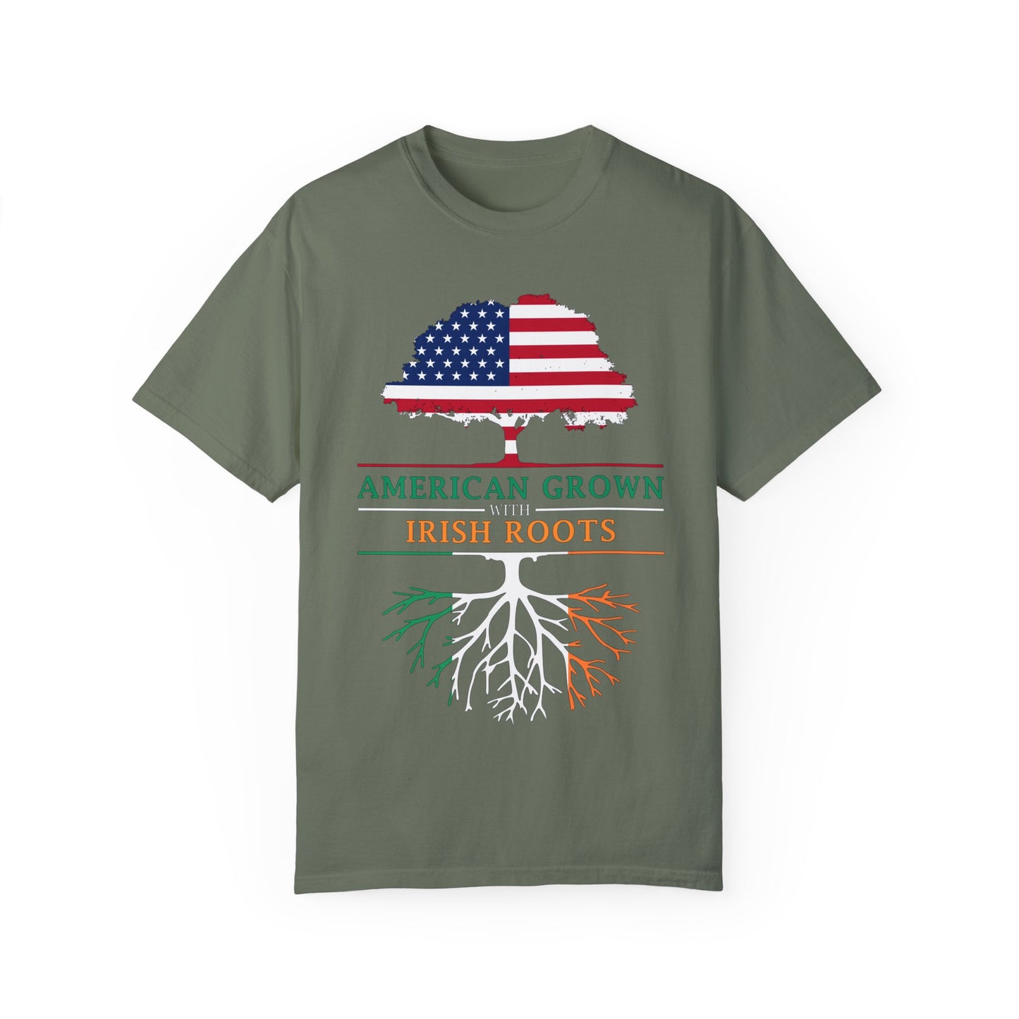 American Grown with Irish Roots T-Shirt, Unisex Tee for St Patrick's Day, Irish Pride, Casual Wear, Gift for Him/Her