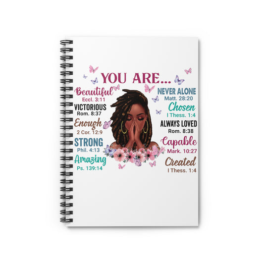 God Says You Are Inspirational Spiral Notebook - Ruled Line