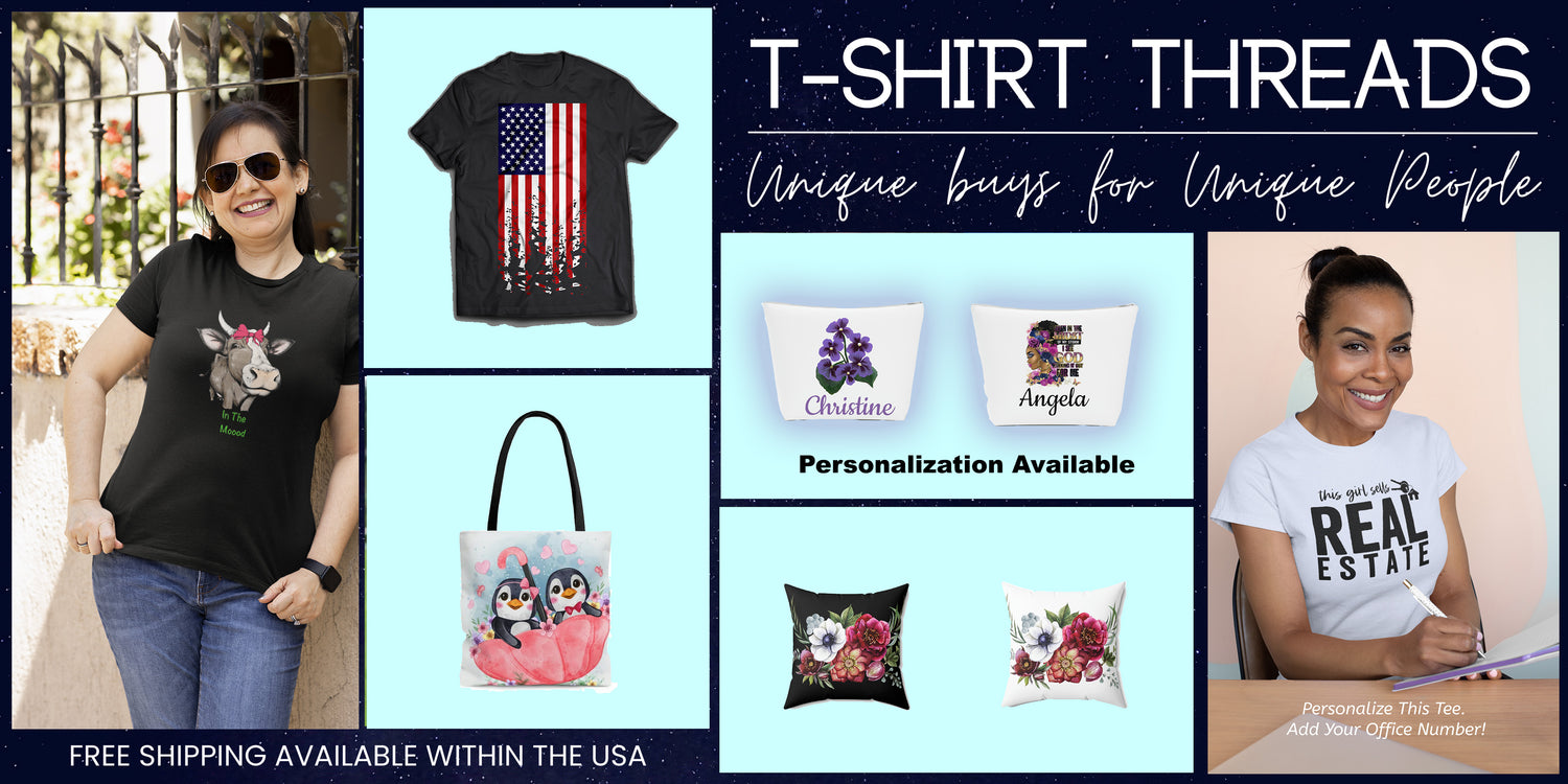 T Shirt Threads | Personalized T Shirts | Customized Accessories