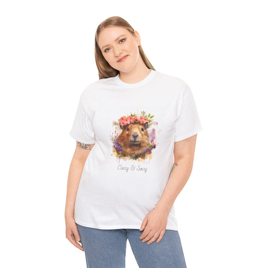 Capybara Tee Cute Capybara Heavy Cotton Tee