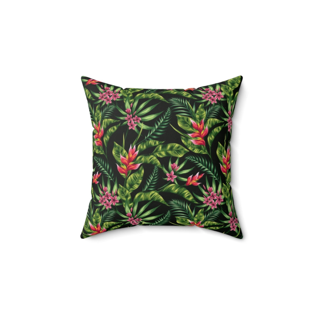Tropical Spun Polyester Square Pillow
