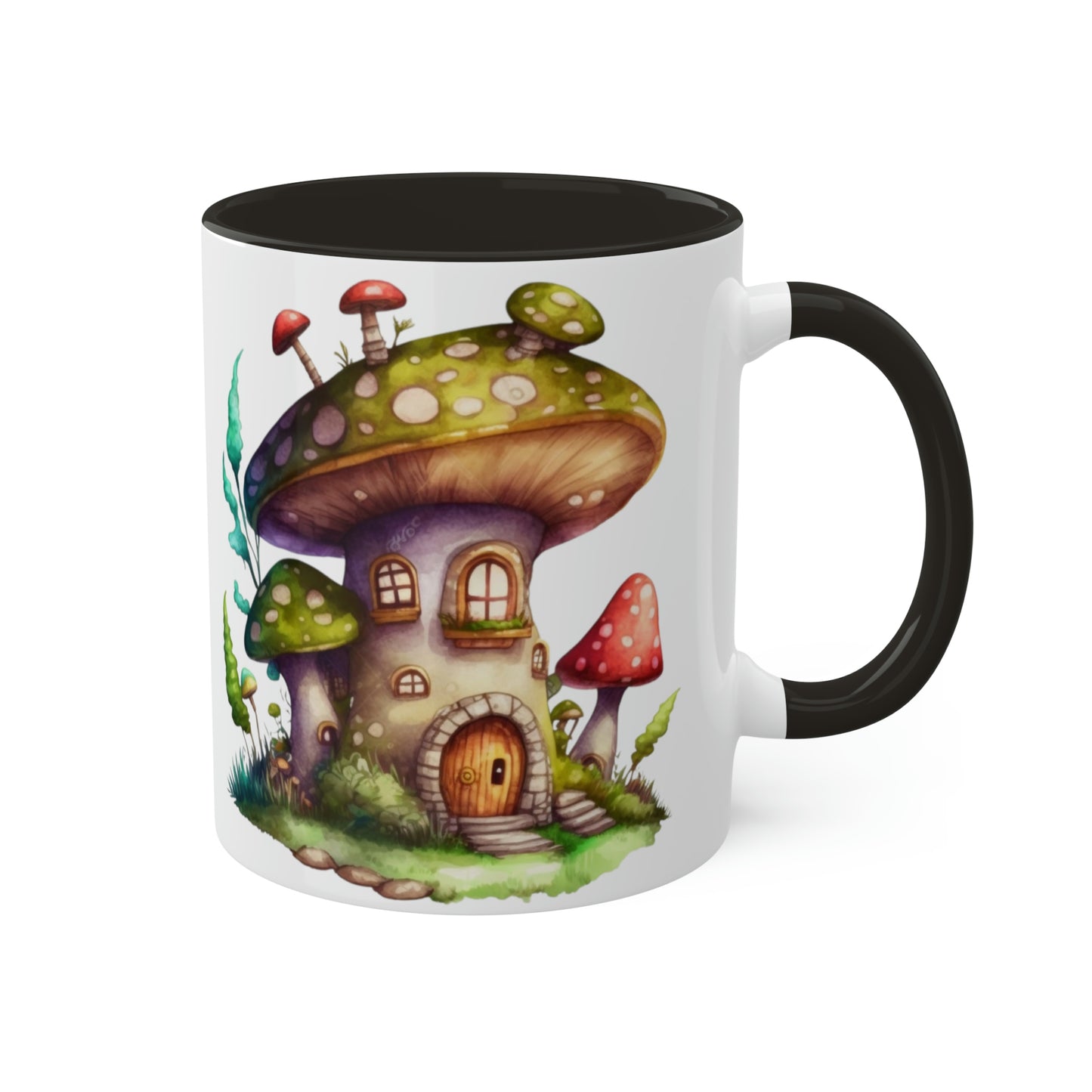 Coffee Mug Mushroom Themed Colorful Mug, 11oz