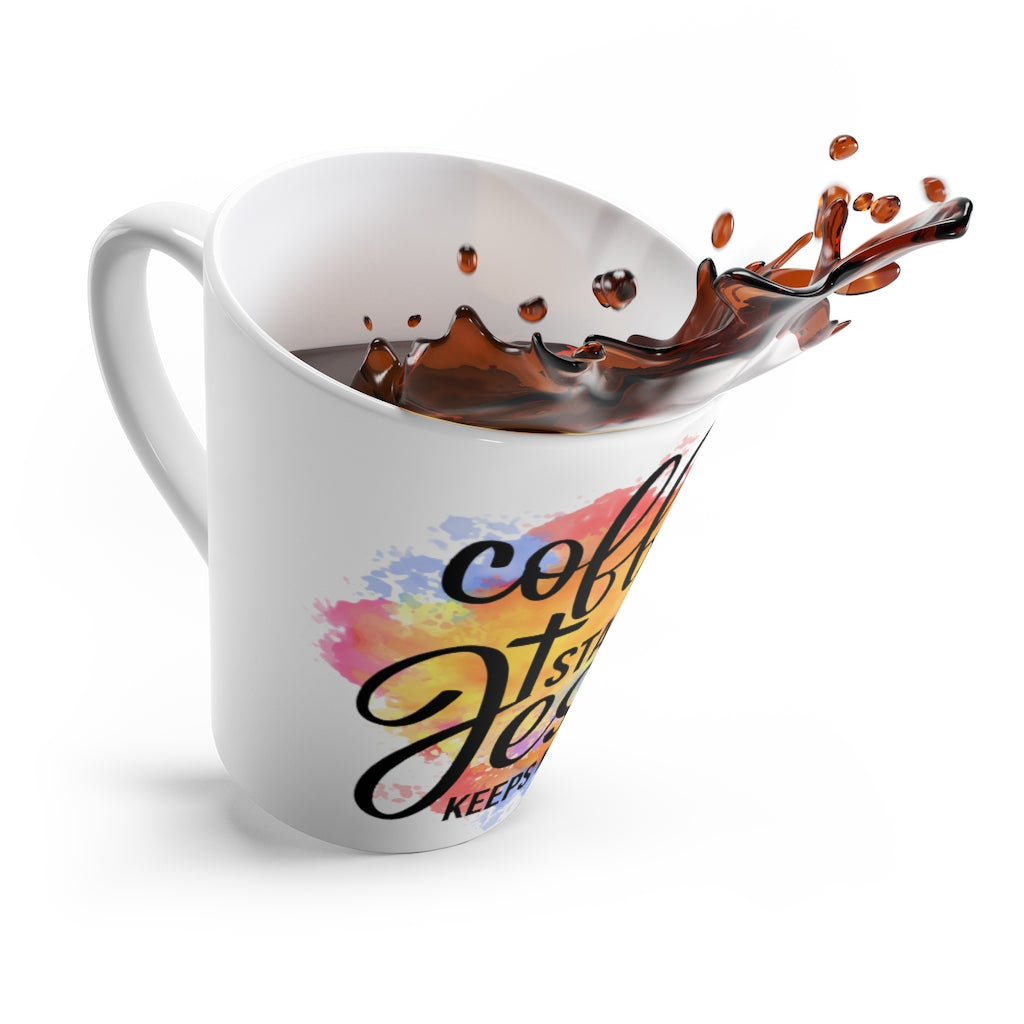 Coffee Mug Coffee Gets Me Started Jesus Keeps Me Going Coffee Mug