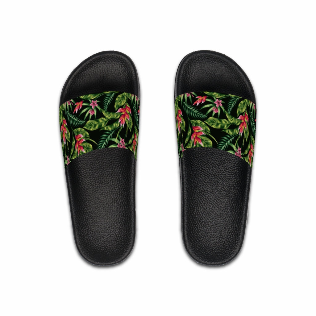 Men's Beach Tropical Design Slide Sandals