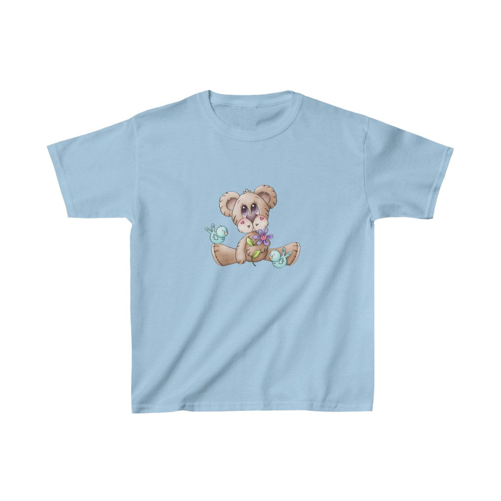 Toddler Light Blue tee with brown bear