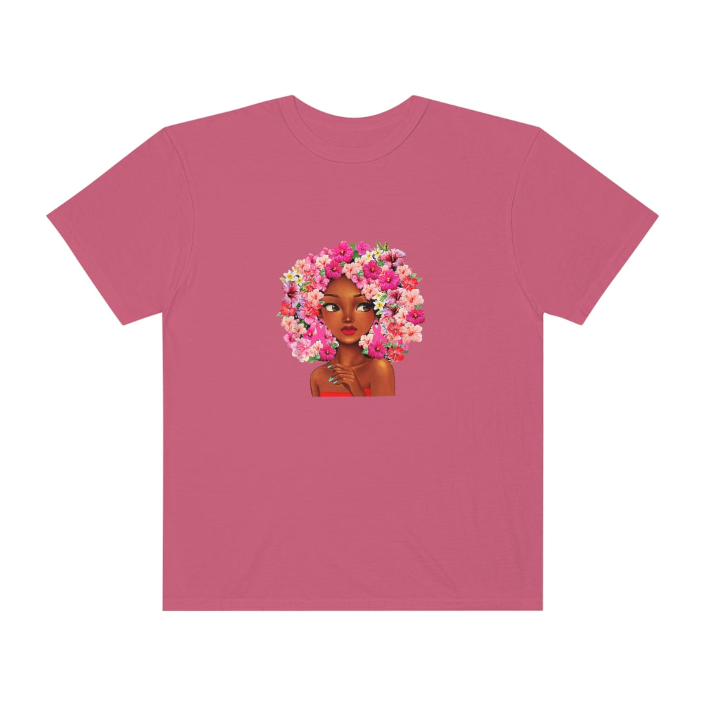 Women's Black Girl African Queen Multicolored Tee