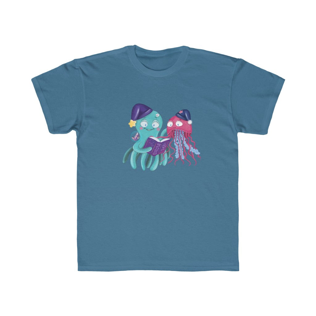 Toddler's Tee Cute Octopus & Friend Colorful Tee
